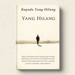 A classic novel cover design titled 'Kepada Yang Hilang'