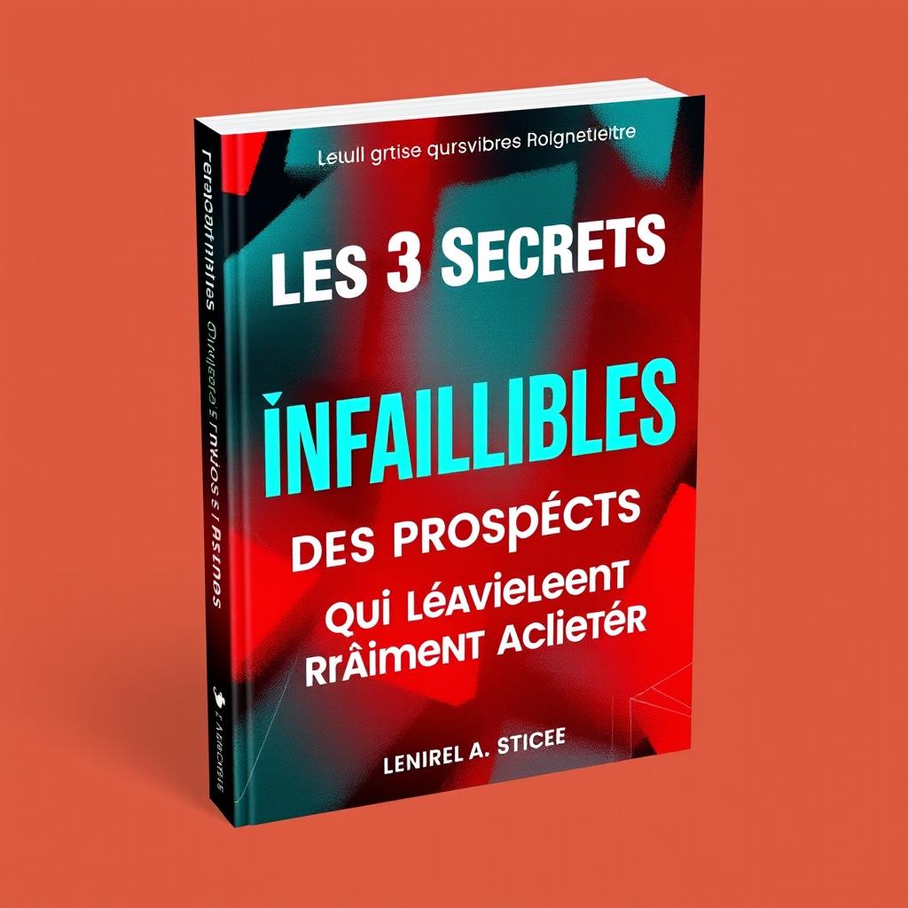 A vibrant and eye-catching book cover for the guide titled 'Les 3 Secrets Infaillibles pour Attirer des Prospects Qui Veulent Vraiment Acheter'