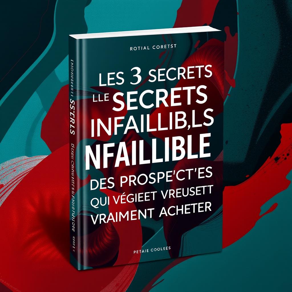 A captivating and professional book cover for the guide titled 'Les 3 Secrets Infaillibles pour Attirer des Prospects Qui Veulent Vraiment Acheter'