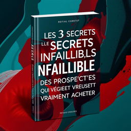 A captivating and professional book cover for the guide titled 'Les 3 Secrets Infaillibles pour Attirer des Prospects Qui Veulent Vraiment Acheter'