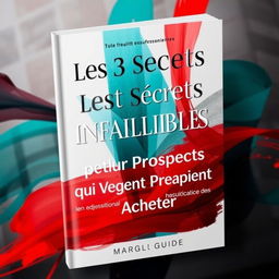 A captivating and professional book cover for the guide titled 'Les 3 Secrets Infaillibles pour Attirer des Prospects Qui Veulent Vraiment Acheter'