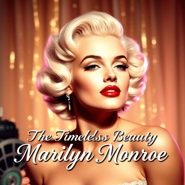 A captivating YouTube thumbnail featuring a glamorous portrait of Marilyn Monroe