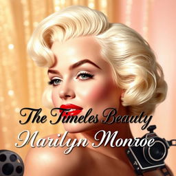 A captivating YouTube thumbnail featuring a glamorous portrait of Marilyn Monroe