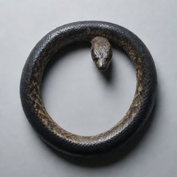 A sleek, luminous snake coiling eloquently into the shape of a letter 'S', exuding an air of mystery and fascination.