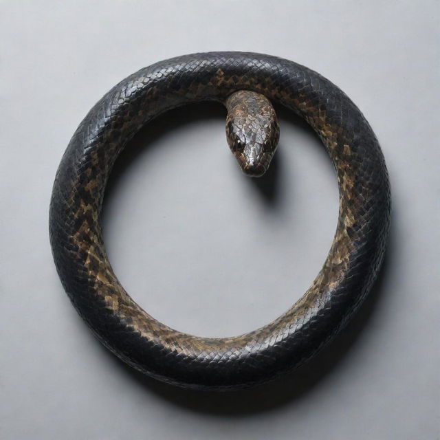 A sleek, luminous snake coiling eloquently into the shape of a letter 'S', exuding an air of mystery and fascination.