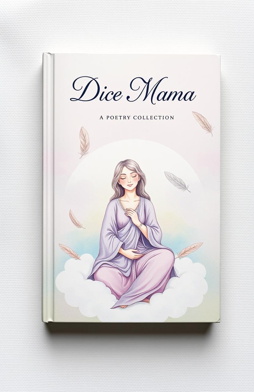 A captivating book cover design for a poetry collection titled 'Dice Mama'