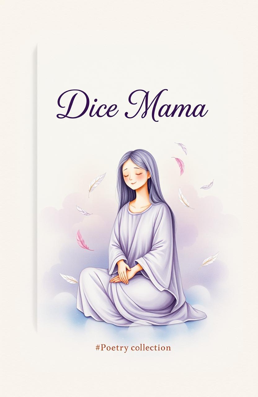 A captivating book cover design for a poetry collection titled 'Dice Mama'