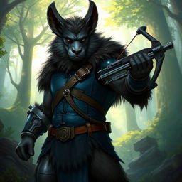 A Firbolg character from Dungeons & Dragons 5E, showcasing his towering, fur-covered form and characteristic large ears