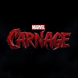 An eye-catching 2D cinematic title design for the Marvel character Carnage