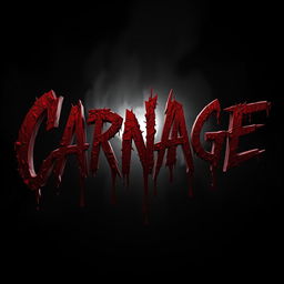 A captivating 2D cinematic title design for 'Carnage'