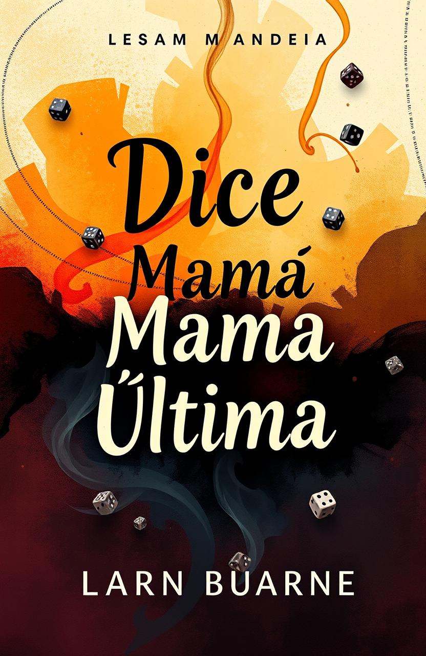 A creative and suggestive book cover design for a fictional title 'Dice Mamá Última'