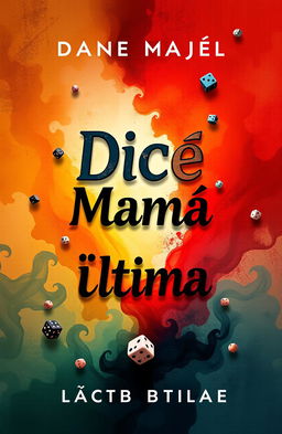 A creative and suggestive book cover design for a fictional title 'Dice Mamá Última'