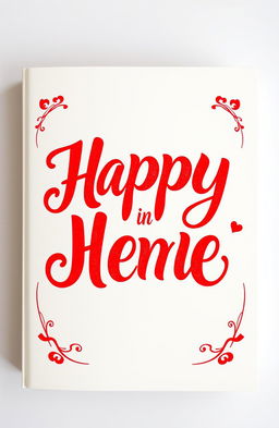 A unique and suggestive design featuring a white background with vibrant red letters