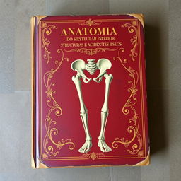 A vintage book cover for a classic text titled 'Anatomia do Sistema Apendicular Inferior: Estruturas e Acidentes Ósseos'