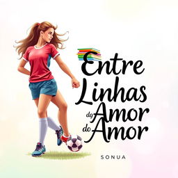 A captivating book cover for 'Entre Linhas do Amor'