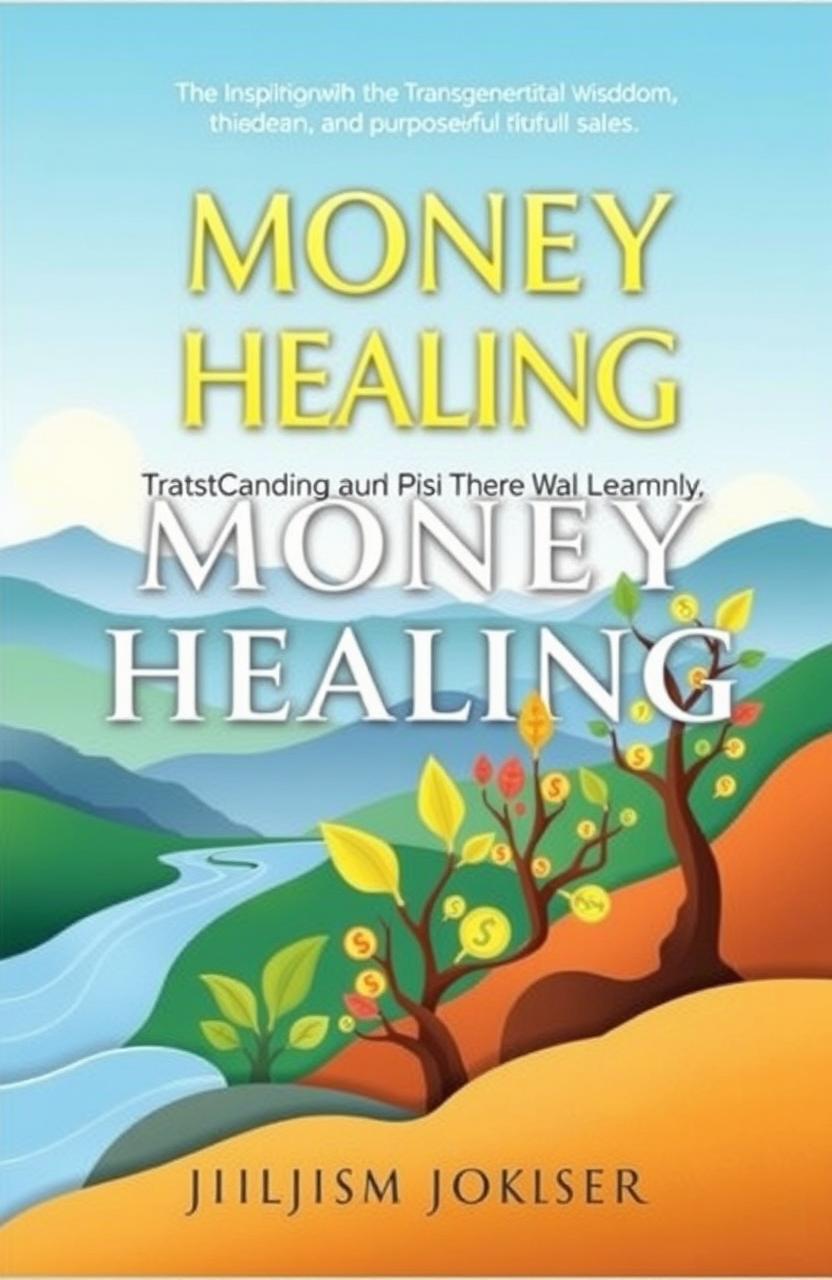 A beautifully designed book cover illustrating the themes of money healing, transgenerational wisdom, and purposeful sales