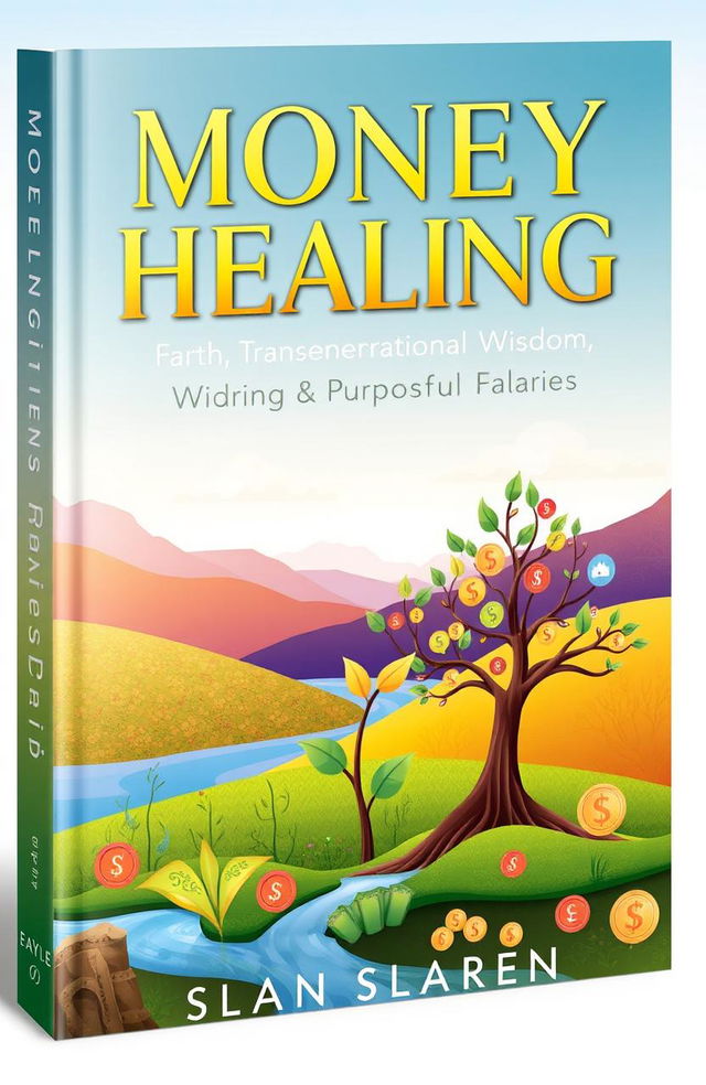 A beautifully designed book cover illustrating the themes of money healing, transgenerational wisdom, and purposeful sales