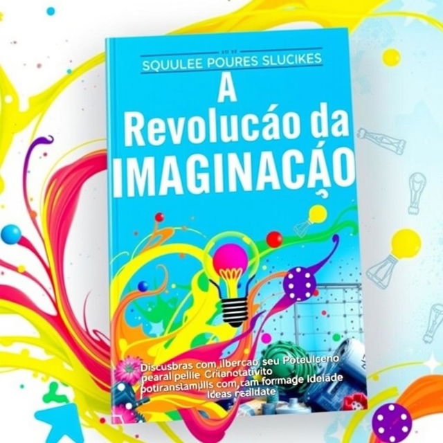 A captivating book cover for 'A Revolução da Imaginação' featuring a vibrant and imaginative design