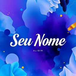 An artistic and visually striking album cover that features the name 'Seu Nome' prominently displayed in bold, creative typography