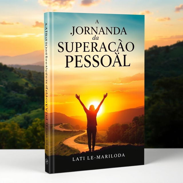 A captivating book cover for 'A Jornada da Superação Pessoal'