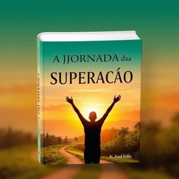 A captivating book cover for 'A Jornada da Superação Pessoal'