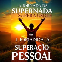 A captivating book cover for 'A Jornada da Superação Pessoal'