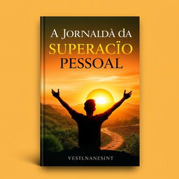 A captivating book cover for 'A Jornada da Superação Pessoal'