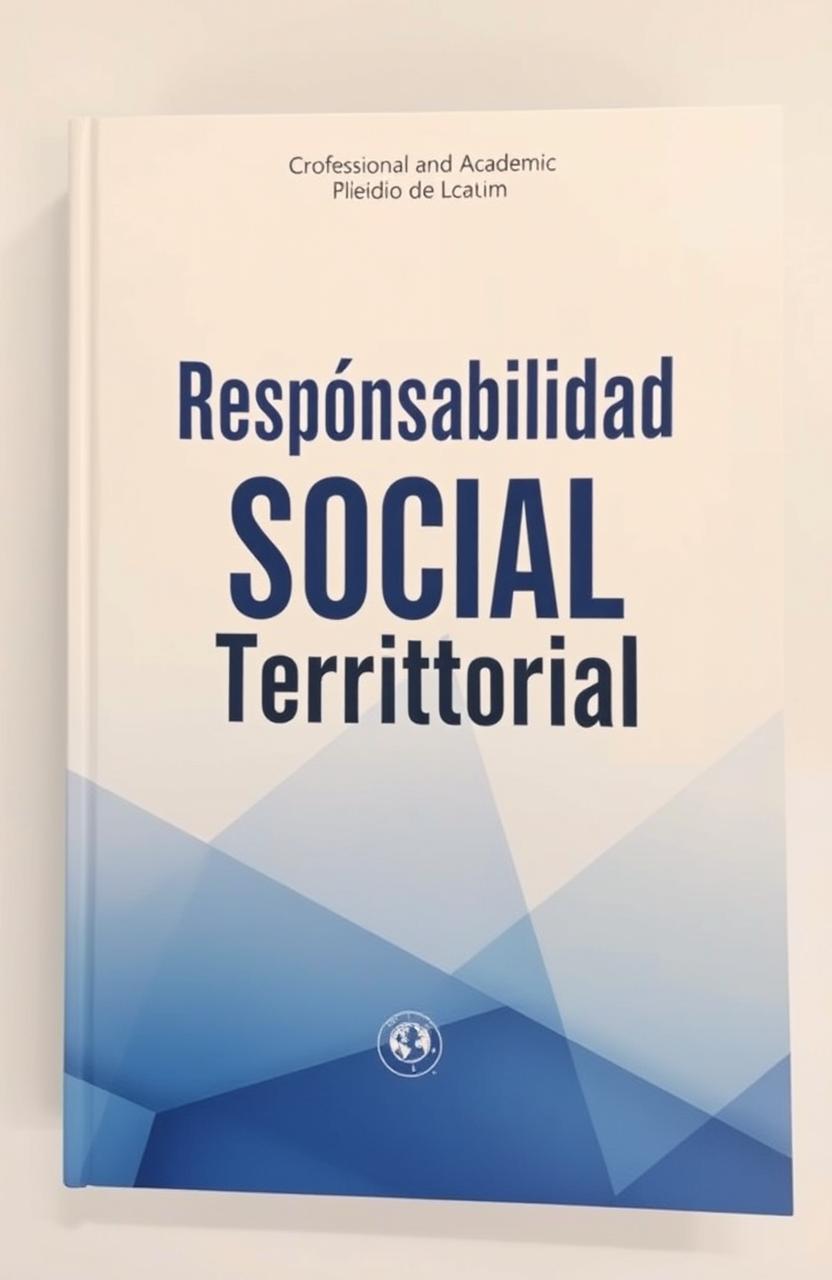 The cover of a professional and academic book titled "Responsabilidad Social Territorial" featuring a clean and elegant design