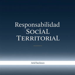 The cover of a professional and academic book titled "Responsabilidad Social Territorial" featuring a sophisticated and polished design