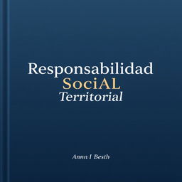 The cover of a professional and academic book titled "Responsabilidad Social Territorial" featuring a sophisticated and polished design