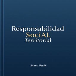 The cover of a professional and academic book titled "Responsabilidad Social Territorial" featuring a sophisticated and polished design