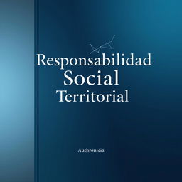 The cover of a professional and academic book titled "Responsabilidad Social Territorial" featuring a sophisticated and polished design