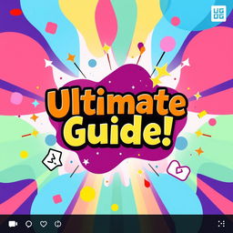 A vibrant and eye-catching YouTube thumbnail featuring a lively background with colorful abstract shapes