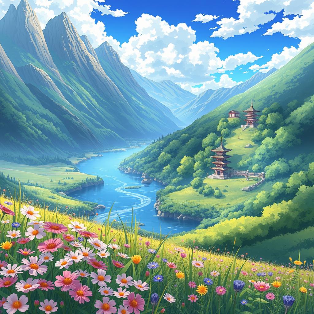 A beautifully illustrated anime banner showcasing a stunning landscape