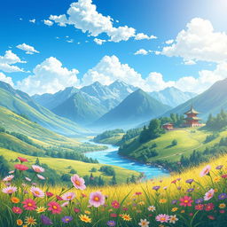 A beautifully illustrated anime banner showcasing a stunning landscape