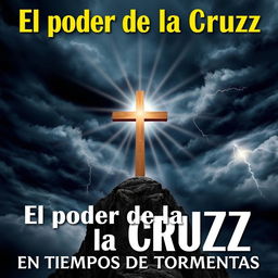 A book cover featuring the title 'El poder de la Cruz en Tiempos de Tormentas'