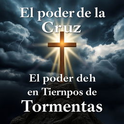 A book cover featuring the title 'El poder de la Cruz en Tiempos de Tormentas'