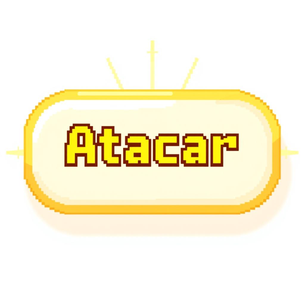 A pixelated 'Atacar Vela' button designed for the character Vela