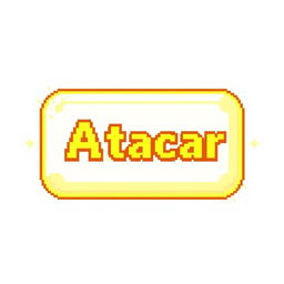 A pixelated 'Atacar Vela' button designed for the character Vela