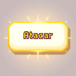 A pixelated 'Atacar Vela' button designed for the character Vela