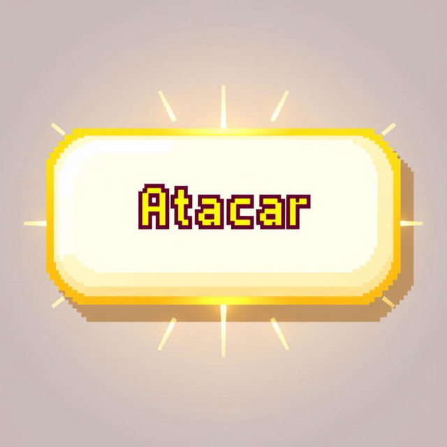 A pixelated 'Atacar Vela' button designed for the character Vela