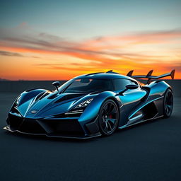 A unique aerodynamic supercar design that combines elements from both Koenigsegg and Pagani