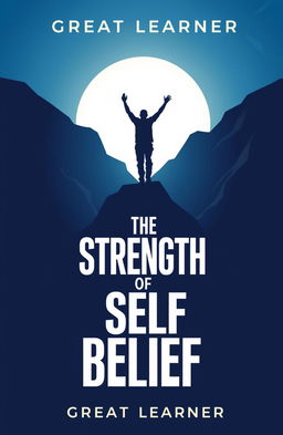 A bold and empowering book cover design for "The Strength of Self-Belief" by Great Learner