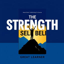 A bold and empowering book cover design for "The Strength of Self-Belief" by Great Learner