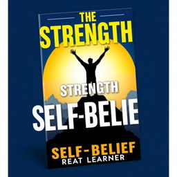 A bold and empowering book cover design for "The Strength of Self-Belief" by Great Learner