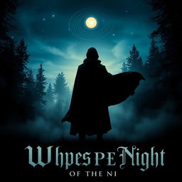 A dramatic movie cover featuring a mysterious, dark forest at twilight with an ethereal glow emanating from the trees