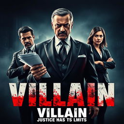 A gripping and dynamic action crime film poster titled 'VILLAIN'