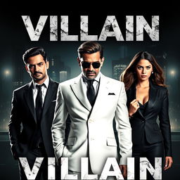 A gripping action crime film poster titled 'VILLAIN'