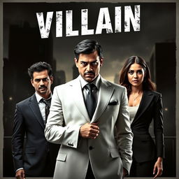 A gripping action crime film poster titled 'VILLAIN'