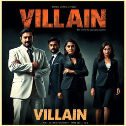 An action crime film poster titled 'VILLAIN'